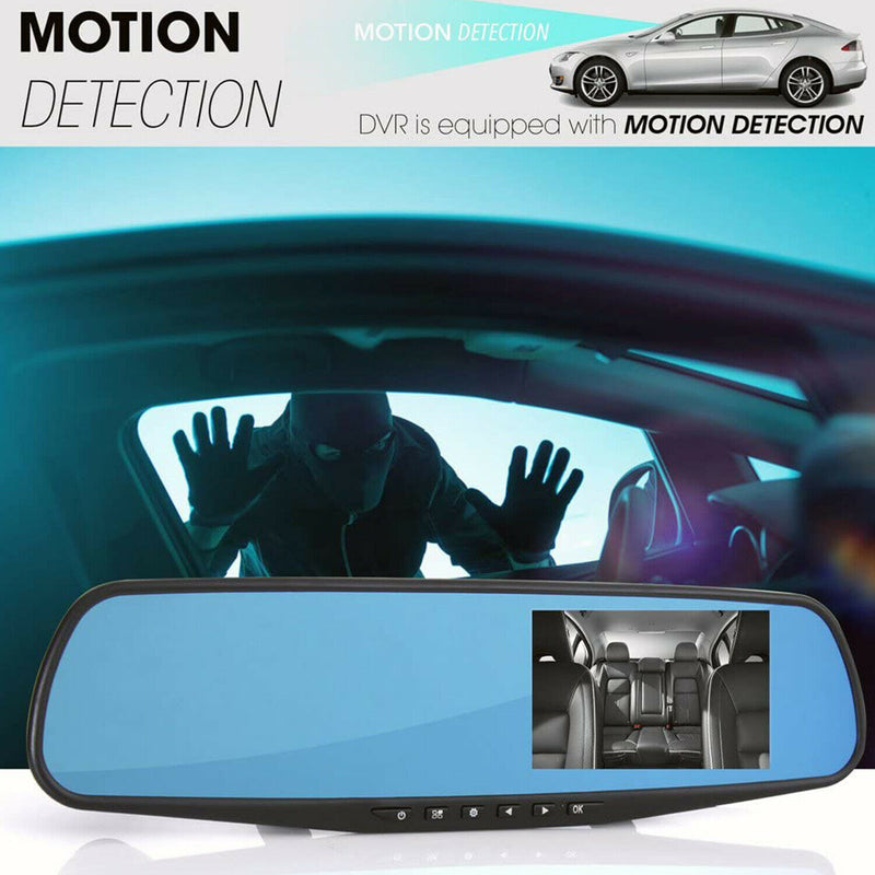 Pyle PLCMDVR49 HD 1080p DVR Rearview Mirror Dash Cam Kit - Bass Electronics