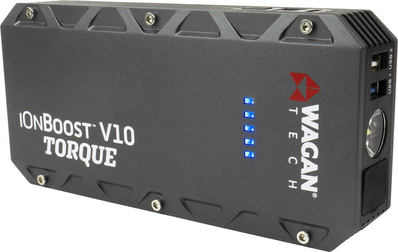 Wagan Tech - iOnBoost V10 TORQUE 12,000 mAh Portable Charger and Jump Starter - Black - Bass Electronics